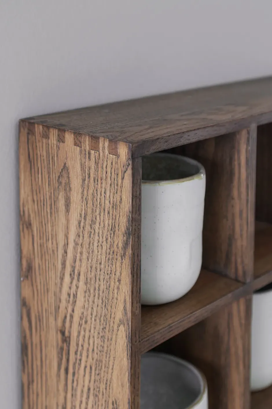 Showcase seinähylly 40x53 cm, Dark oiled oak