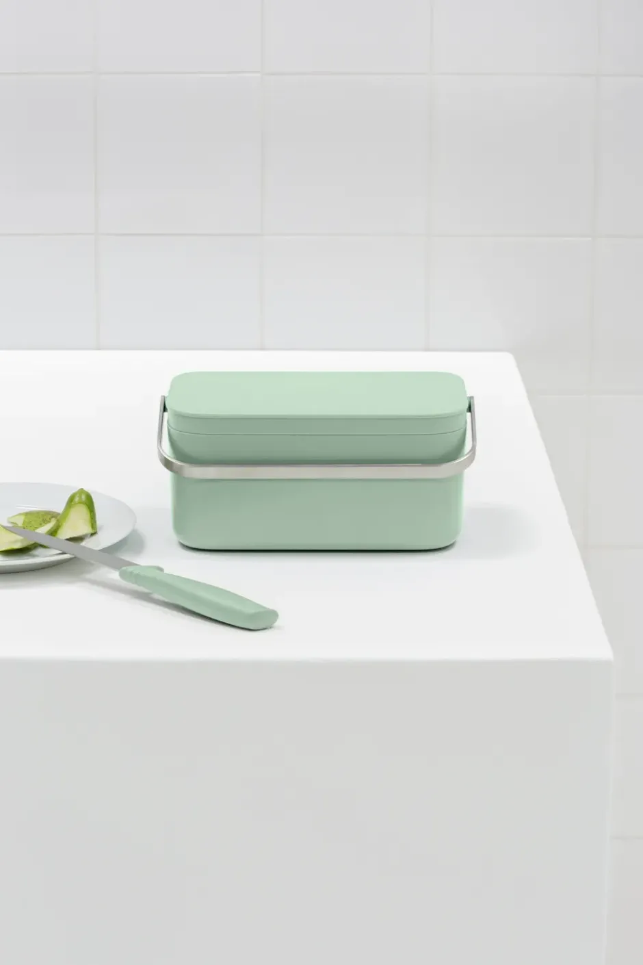 Sinkside biojäteastia 13x22 cm, Jade green