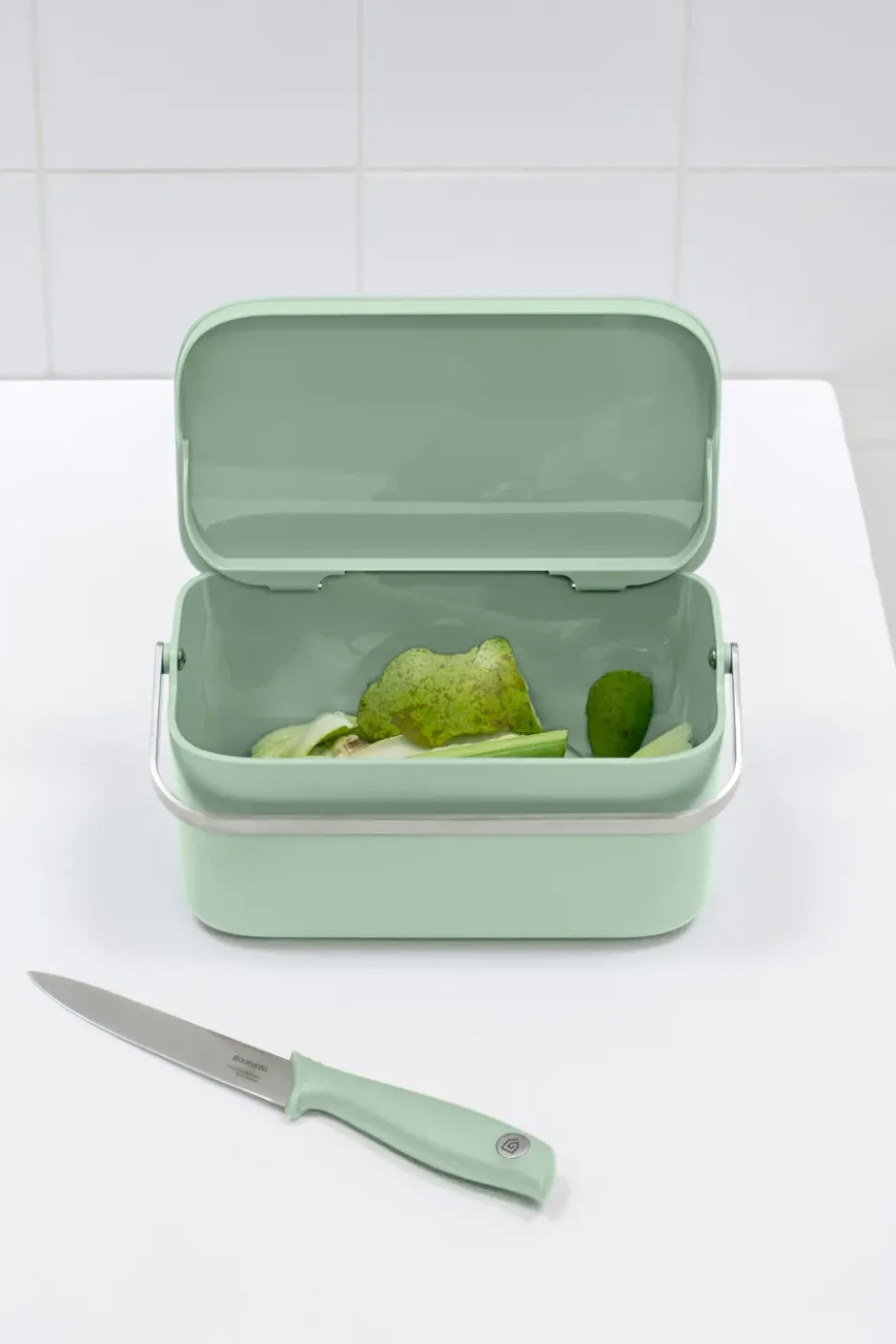 Sinkside biojäteastia 13x22 cm, Jade green