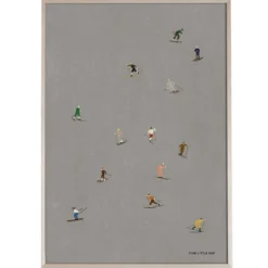 Skiers juliste 50x70 cm, Harmaa