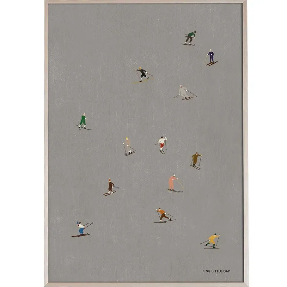Skiers juliste 50x70 cm, Harmaa