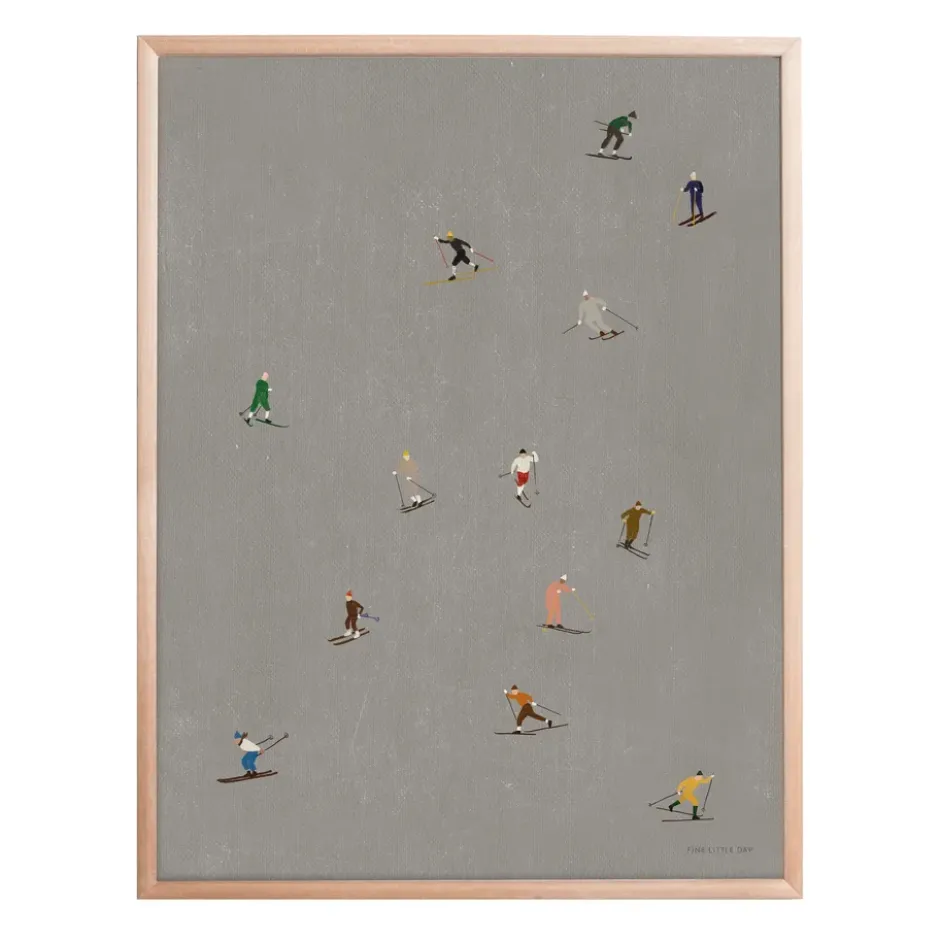 Skiers juliste 40x50 cm, Harmaa