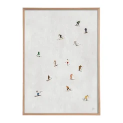 Skiers juliste 50x70 cm, vaaleanharmaa