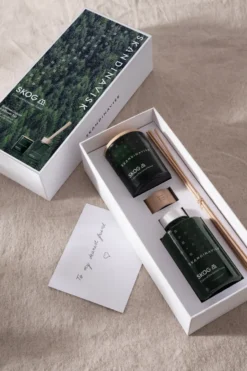 SKOG tuoksukynttilä & tuoksutikut, 65 g + 100 ml