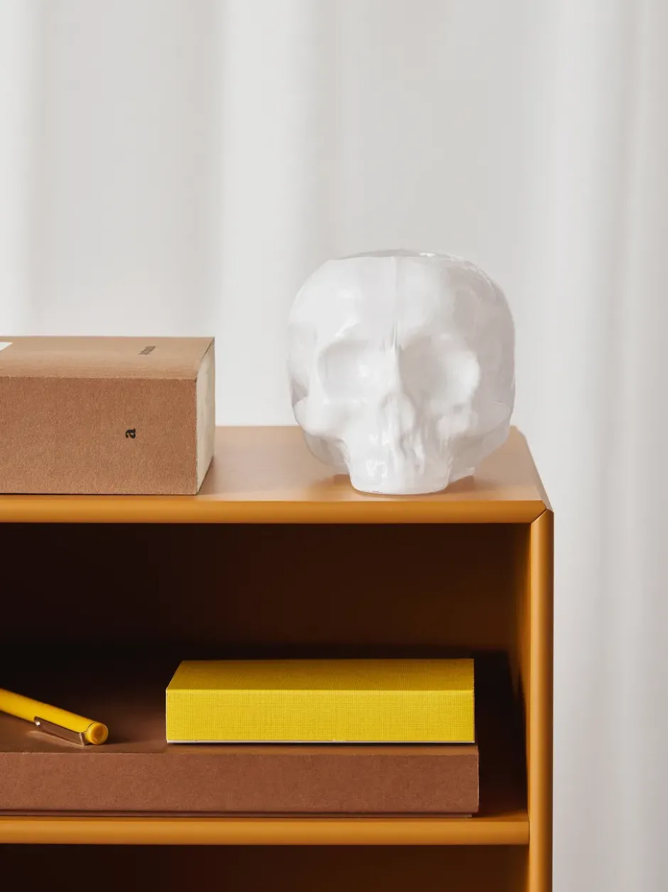 Skull kynttilälyhty 8,5 cm, Valkoinen