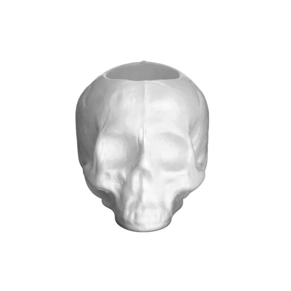 Skull kynttilälyhty 8,5 cm, Valkoinen