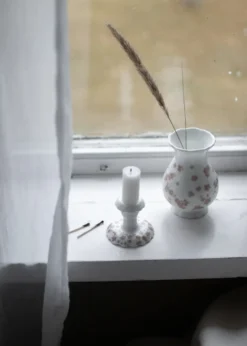 Slåpeblom maljakko 12 cm, Vaaleanpunainen