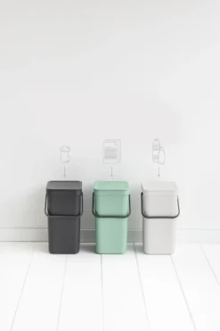 Sort & Go jäteastia 12 litraa, Jade green