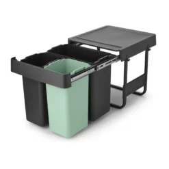 Sort&Go Sisäänrakennettavat ämpärit, 10+10+20 L, Tummanharmaa