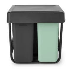 Sort&Go Sisäänrakennettavat ämpärit, 10+10+20 L, Tummanharmaa