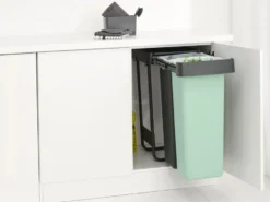 Sort&Go Sisäänrakennettavat ämpärit, 2x30 L, Tummanharmaa