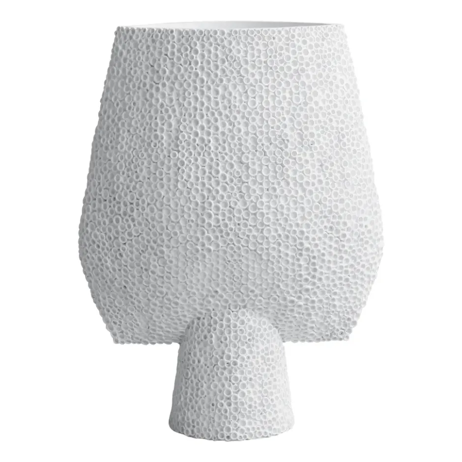 Sphere maljakko Square Shisen big 44 cm, Bone White