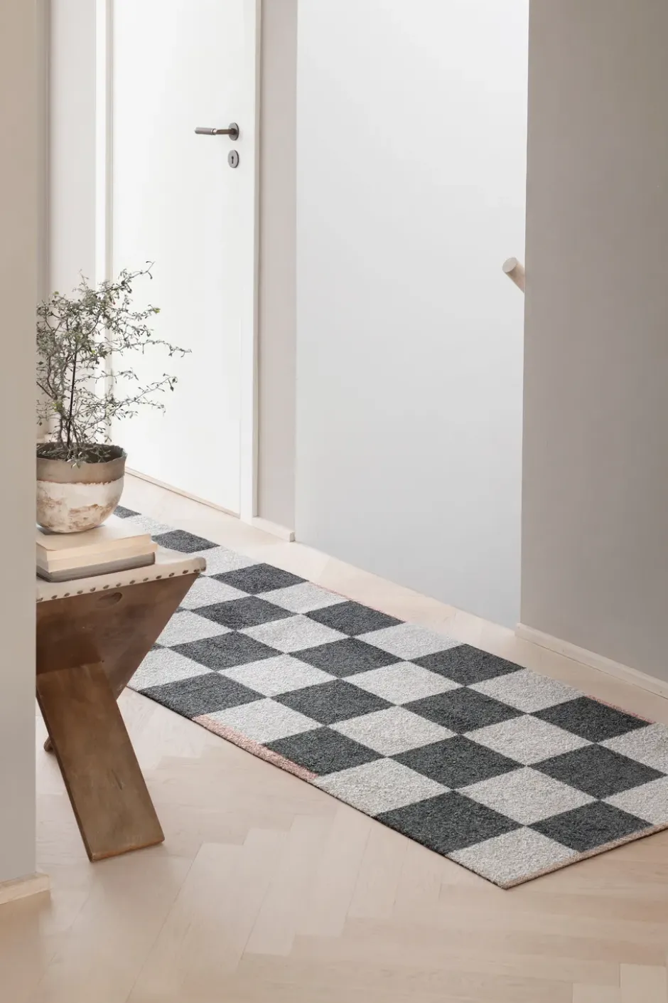 Square all-round käytävämatto, Dark grey, 77x240 cm