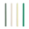 Square Candle kynttilä mix 4-pack, Greens-whites
