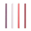 Square Candle kynttilä mix 4-pack, Reds-bordeaux.