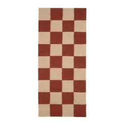 Square käytävämatto, Ruskea-luonnollinen, 80x200 cm