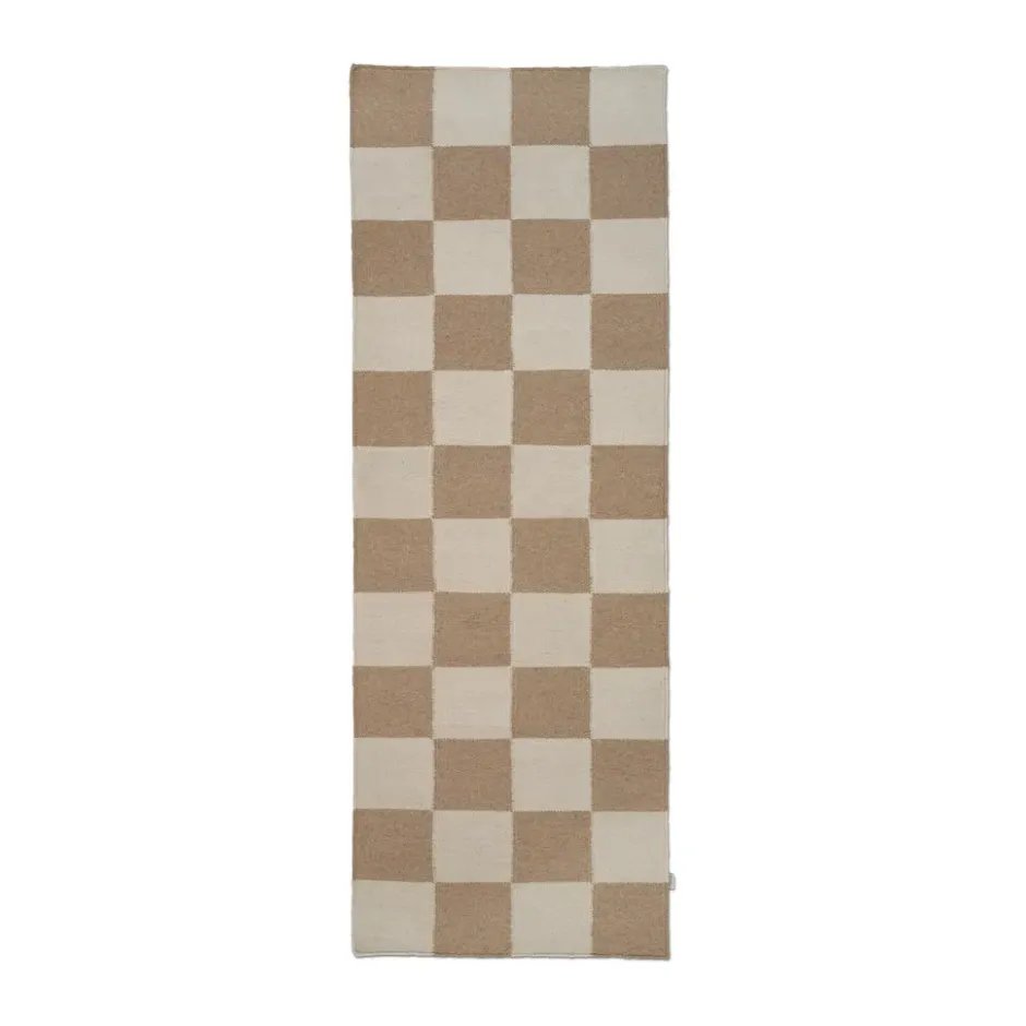 Square käytävämatto, Valkoinen–luonnollinen, 80×200 cm