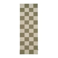 Square käytävämatto, Valkovihreä, 80x200 cm