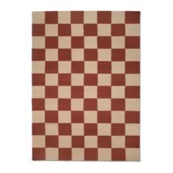 Square matto, Ruskea-luonnollinen, 250x350 cm