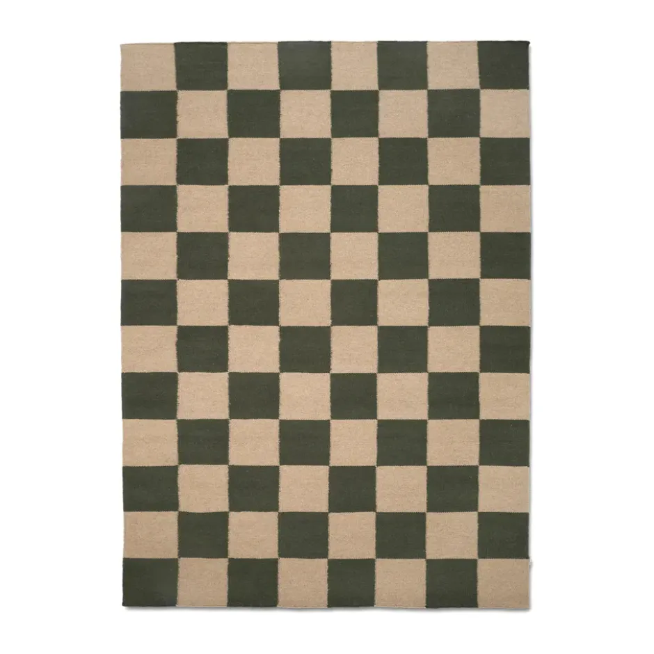 Square matto, Vihreä-luonnollinen, 250×350 cm