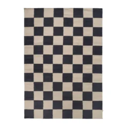 Squares matto, Musta-beige, 250x350 cm