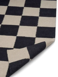 Squares matto, Musta-beige, 170x230 cm