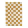 Squares matto, White-yellow, 200x300 cm