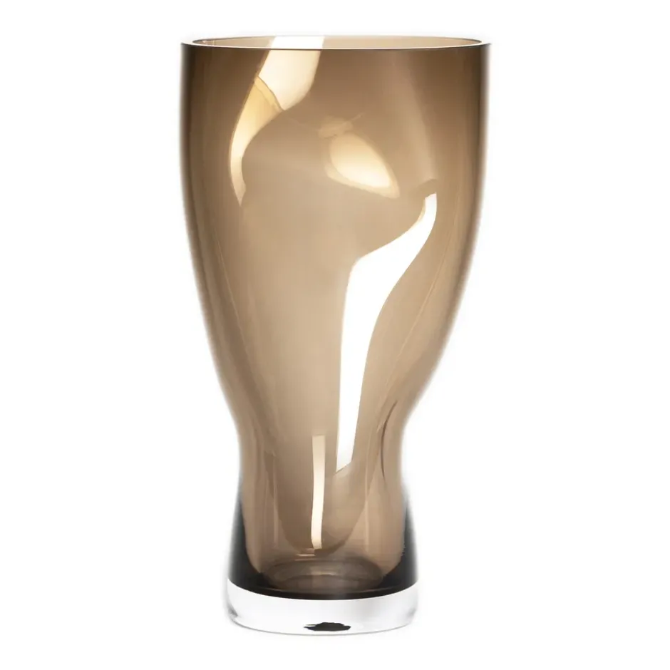 Squeeze maljakko 23 cm, Ruskea