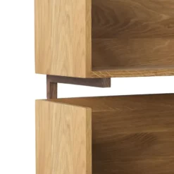 Stack seinähylly, Oak, kannattimet tummaksi öljyttyä saksanpähkinää