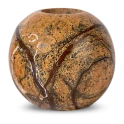 Sten kynttilänjalka Ø6 cm, Ruskea metsämarble