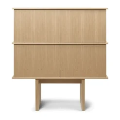 Stilt sideboard double 109x100 cm, Natural oak
