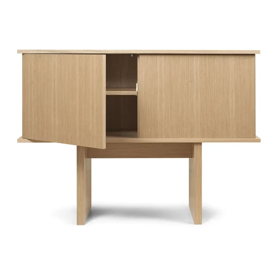 Stilt sideboard single 72,5x100 cm, Natural oak