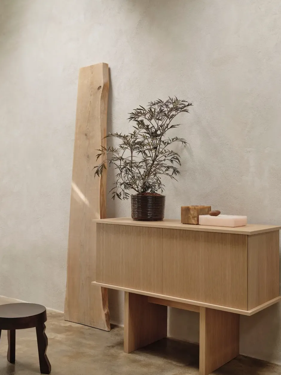 Stilt sideboard single 72,5x100 cm, Natural oak