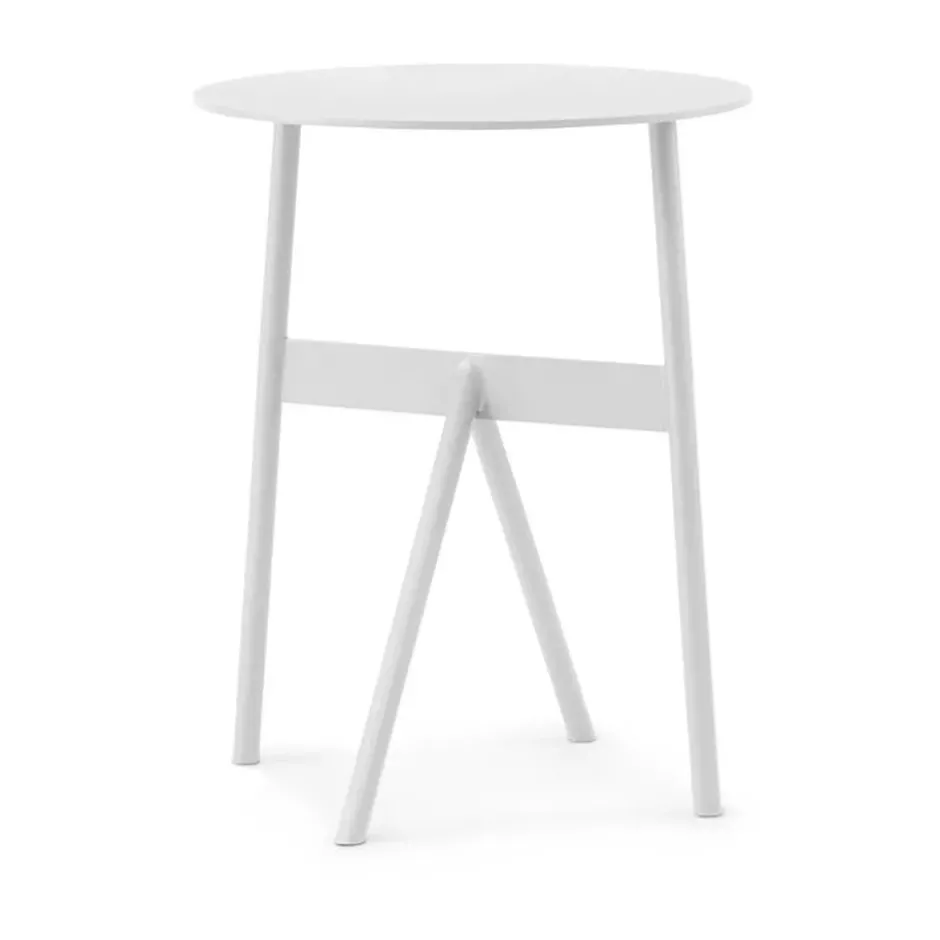 Stock Table sivupöytä Ø37 cm K:46 cm, Valkoinen