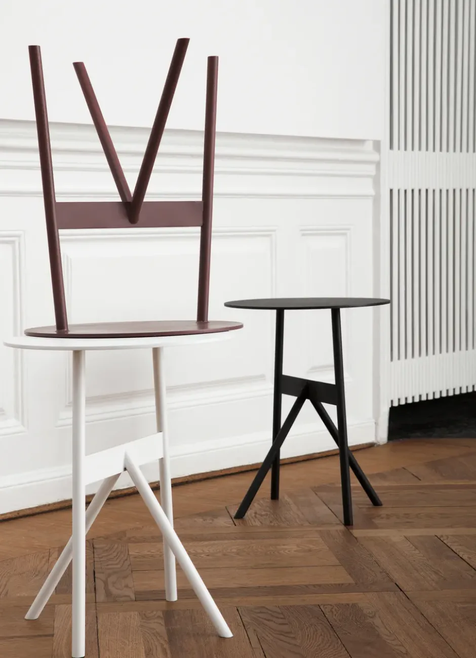 Stock Table sivupöytä Ø37 cm K:46 cm, Valkoinen