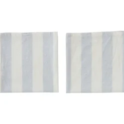 Striped servetti 45 x 45 cm 2-pakkaus, Ice Blue
