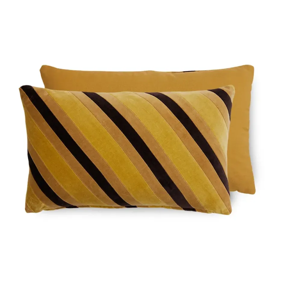 Striped velvet tyyny 30x50 cm, Honey