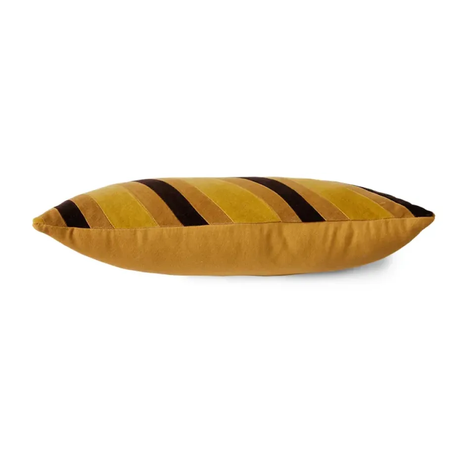 Striped velvet tyyny 30x50 cm, Honey