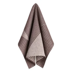Stripes keittiöpyyhe 47x70 cm 2-pack, Ruskea-valkoinen