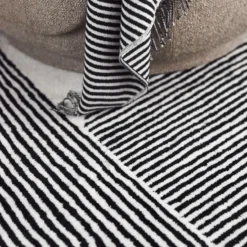Stripes-villamatto, luonnonvalkoinen, 170x240 cm