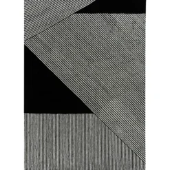 Stripes-villamatto, musta, 200x300 cm
