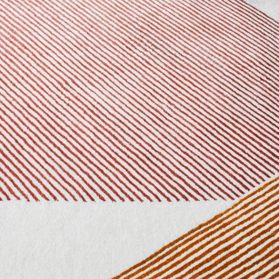 Stripes-villamatto, vaaleanpunainen, 200x300 cm