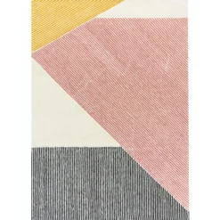 Stripes-villamatto, vaaleanpunainen, 200x300 cm