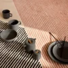 Stripes-villamatto, vaaleanpunainen, 170x240 cm