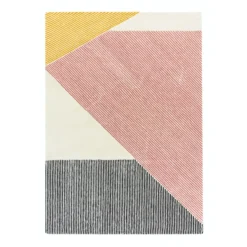 Stripes-villamatto, vaaleanpunainen, 170x240 cm