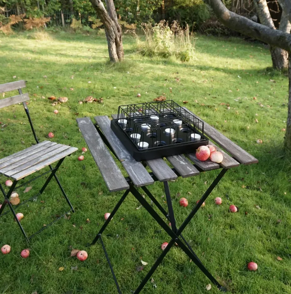 Stumpastaken kynttiläteline musta, iso