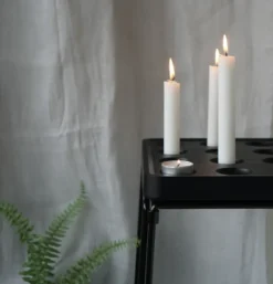 Stumpastaken kynttiläteline musta, iso