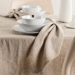 Sunshine-pellavalautasliina 4 kpl, natural (beige)