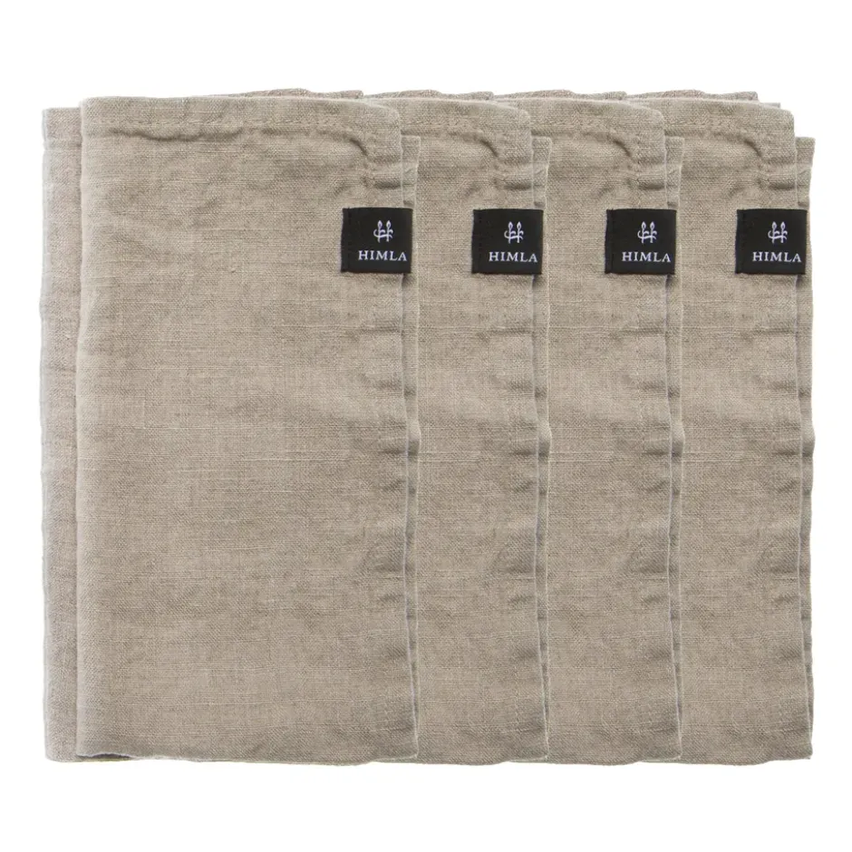 Sunshine-pellavalautasliina 4 kpl, natural (beige)