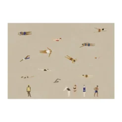 Swimmers juliste, Beige, 50x70 cm